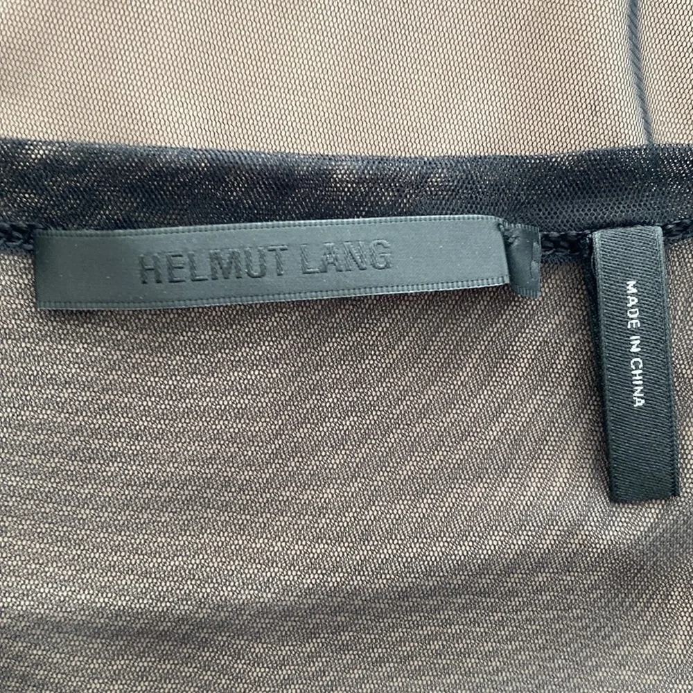 Helmut Lang Tulle Layered Long Sleeve Top Size Medium - Picture 6 of 7